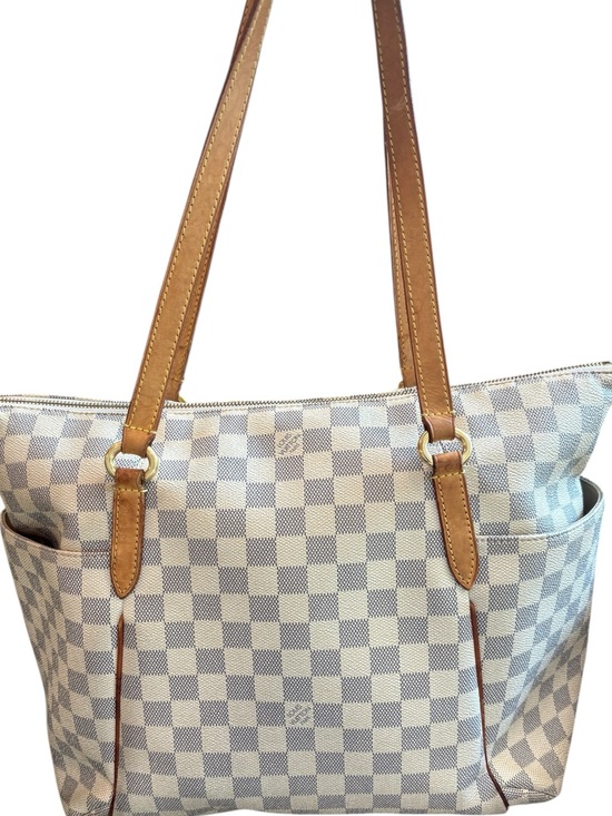 Louis Vuitton Handbags - Louis Vuitton Damier Azure Shoulder Bag Tote with Zipper Totally MM